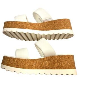 X-Appeal 11  3 Inch Platform Women's Sandal White Straps Shoe